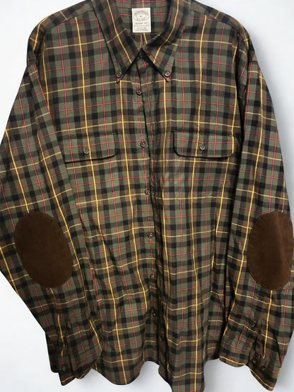 Collard green and yellow button up