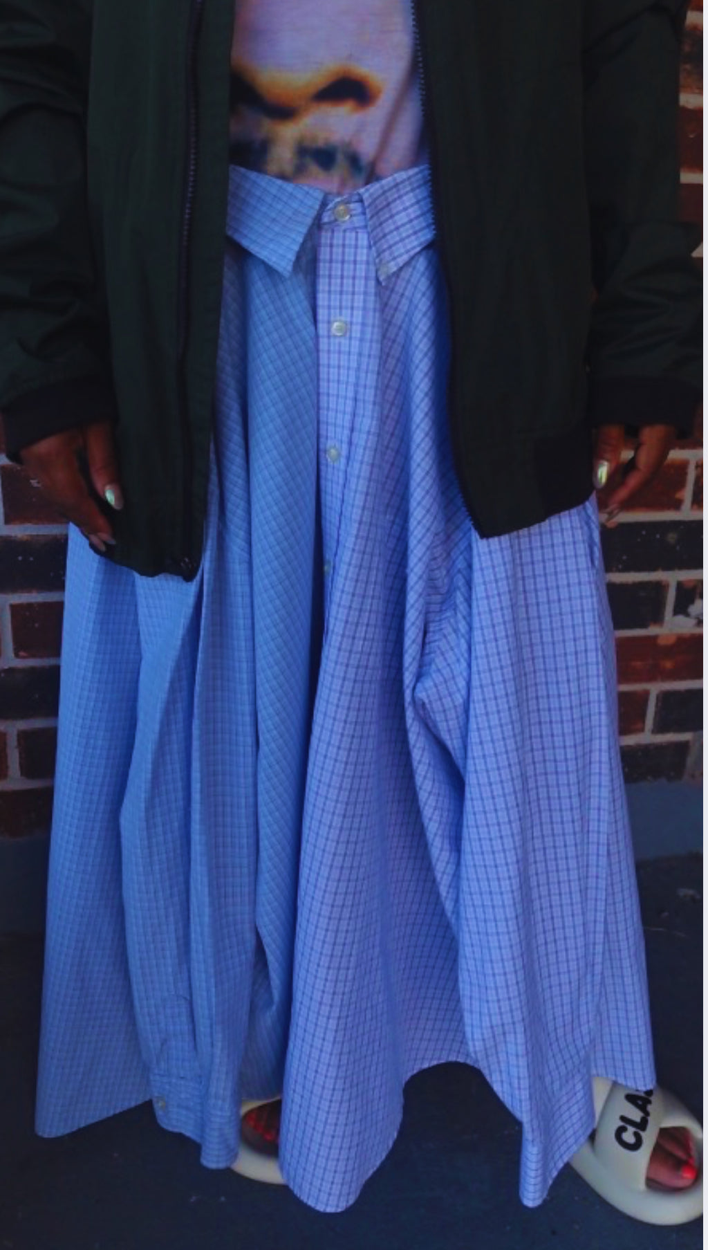 Blue Button Up