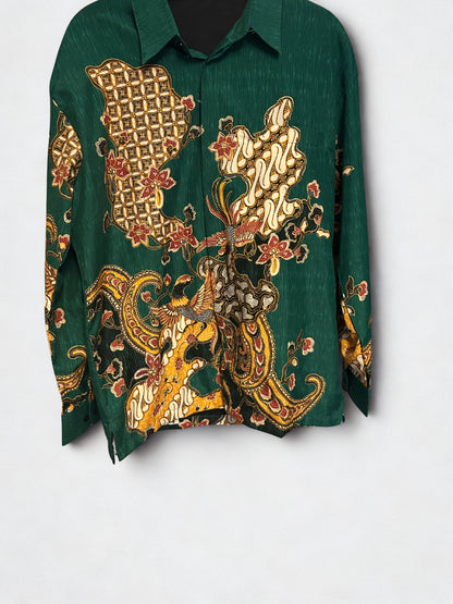 Bali Green and Gold Blouse