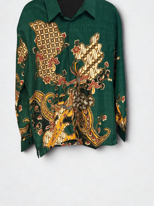 Bali Green and Gold Blouse